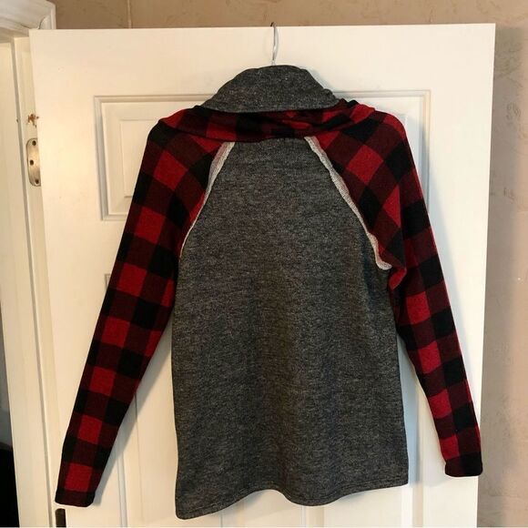 Red Buffalo Sleeve Cowl Neck Tunic From 12PM by Mon Ami, size Small - Picture 6 of 12